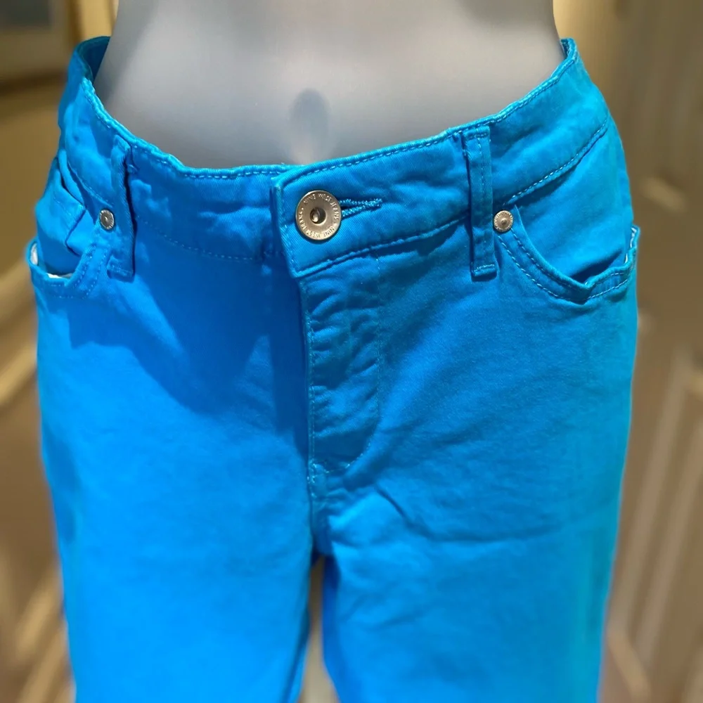 Nine West Jeans -Lady neon blue skinny crop jeans, Size: 12/31